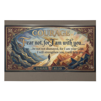 Isaiah 41:10 Fear Not Christian Canvas Wall Art