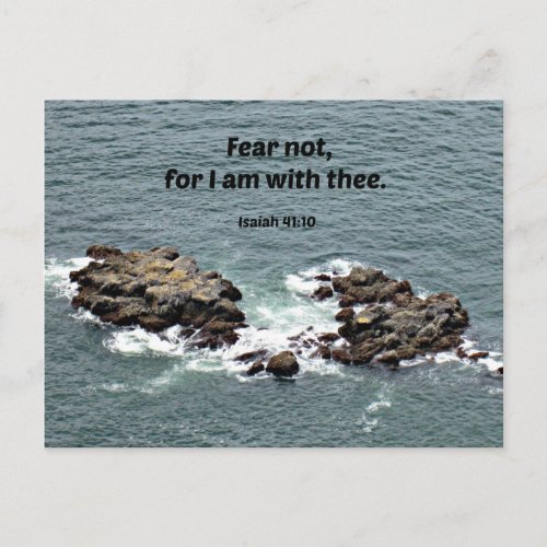 Isaiah 4110 Fear not for I am with thee Postcard