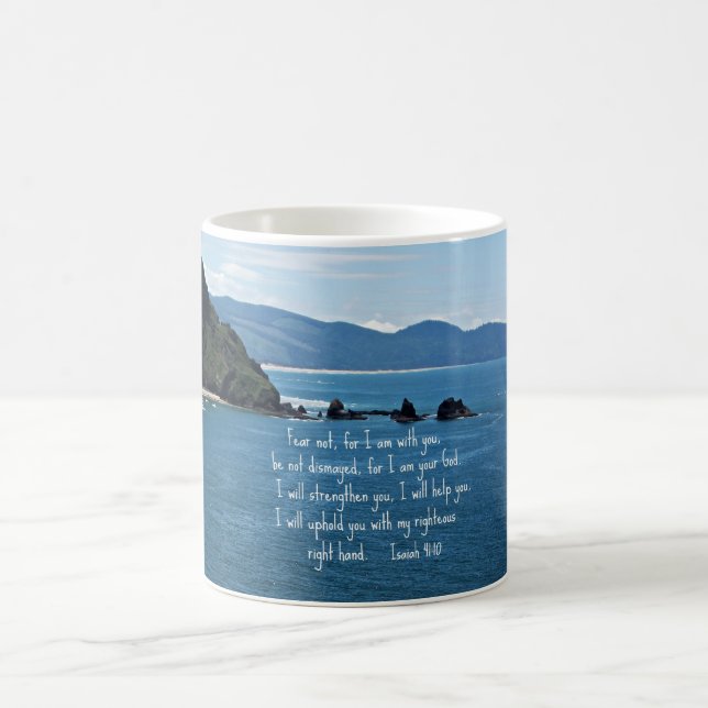 Isaiah 41:10 Fear not for I am with you... Coffee Mug (Center)