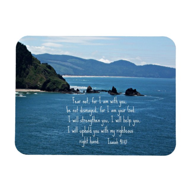 Isaiah 41:10 Fear not for I am with you... Magnet (Horizontal)