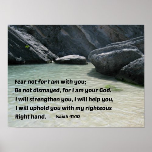 Isaiah 4110 Fear not for I am with you Poster