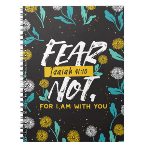 Isaiah 41:10 - Fear Not Inspirational Bible Verse Notebook