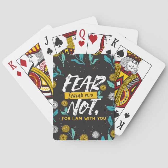 Isaiah 41:10 - Fear Not Inspirational Bible Verse  Poker Cards (Back)