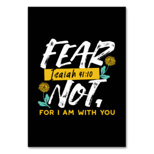 Isaiah 41:10 - Fear Not Inspirational Bible Verse Table Number