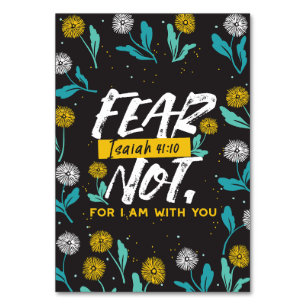 Isaiah 41:10 - Fear Not Inspirational Bible Verse Table Number