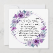 Isaiah 41:10 Fear not Purple Floral Scripture (Front)