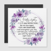 Isaiah 41:10 Fear not Purple Floral Scripture (Front/Back)