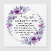 Isaiah 41:10 Fear not Purple Floral Scripture (Front)