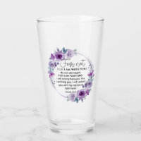 Isaiah 41:10 Fear not Purple Floral Scripture