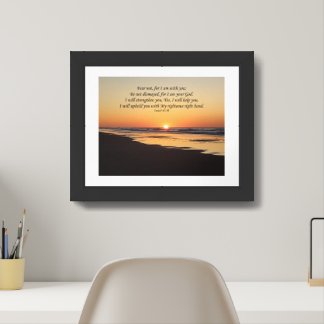 Isaiah 41:10, Fear Not Sunset Framed Art