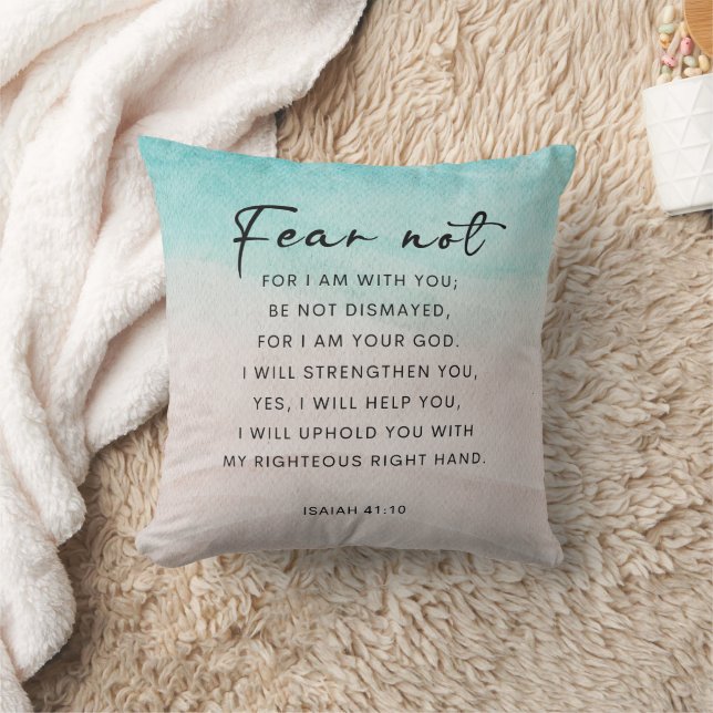 Isaiah 41:10 Fear Not Throw Pillow (Blanket)