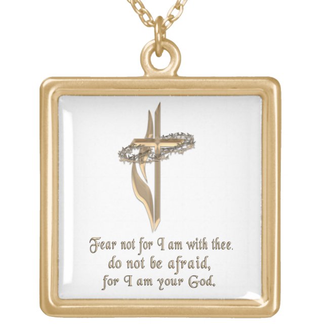ISAIAH 41:10 GOLD PLATED NECKLACE (Front)