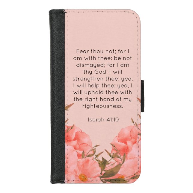 Isaiah 41:10 iPhone 8/7 Case | Pink Florals (Front)