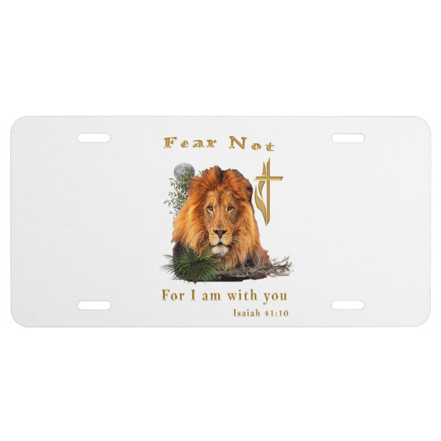 Isaiah 41:10 items license plate (Front)