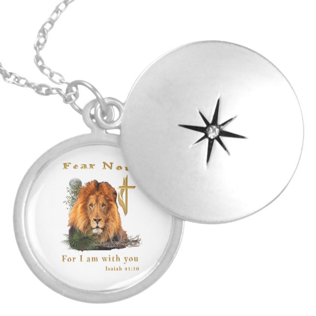 Isaiah 41:10 items locket necklace (Front)