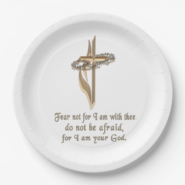 ISAIAH 41:10 PAPER PLATES (Front)