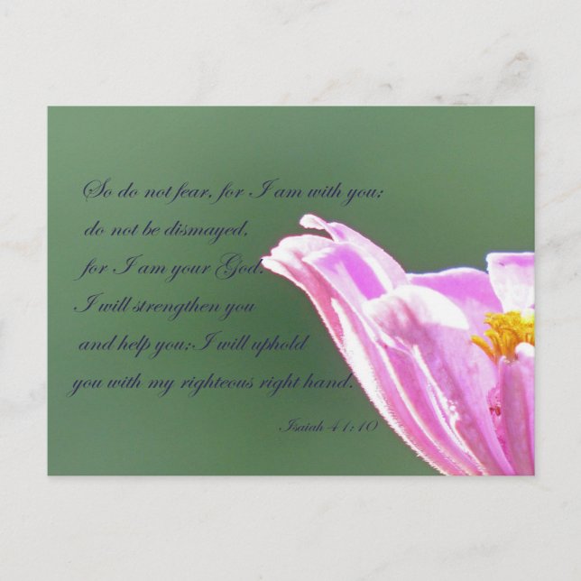 Isaiah 41:10 postcard (Front)