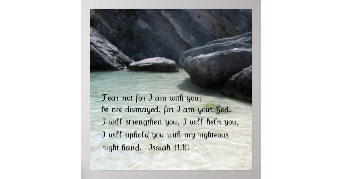 isaiah 41 10 poster zazzle com create graduation invitations free