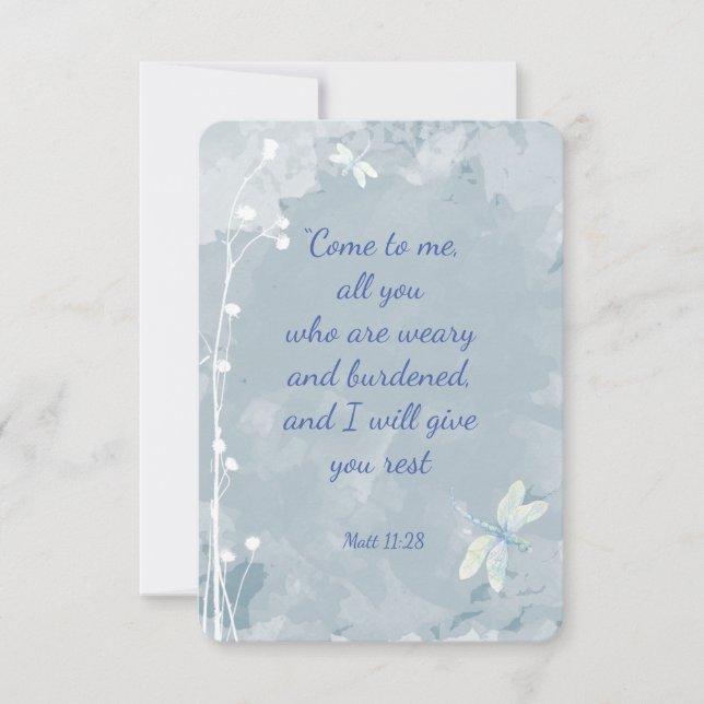 Isaiah 41:10 Scripture Funeral Thanks Custom Thank You Card (Front)