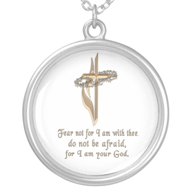 ISAIAH 41:10 SILVER PLATED NECKLACE (Front)