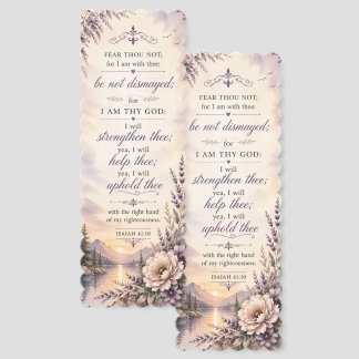 Isaiah 41:10 Strength Scripture Glossy Bookmark