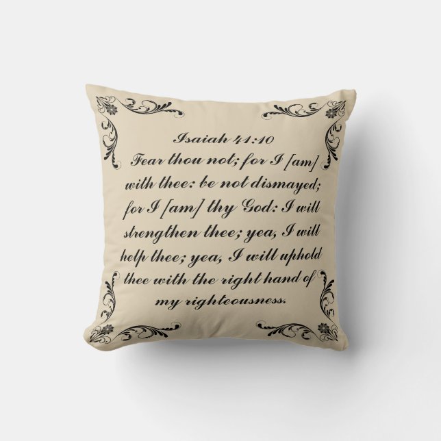 ISAIAH 41:10 THROW PILLOW (Front)