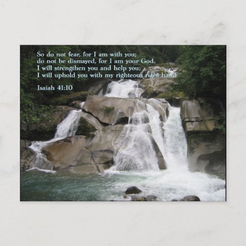 Isaiah 4110  Waterfall Postcard