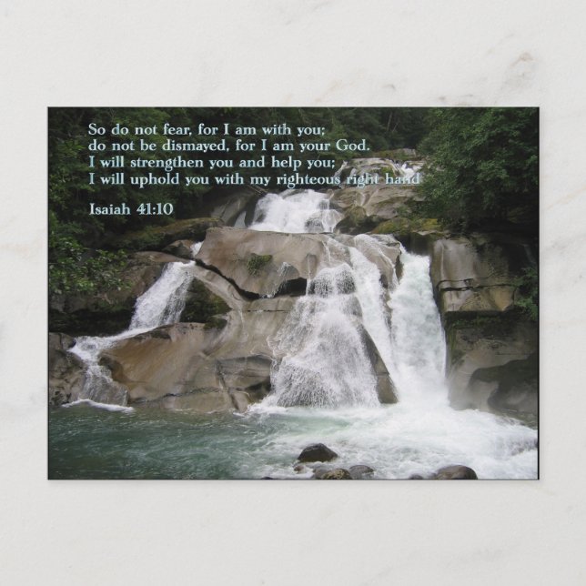 Isaiah 41:10  Waterfall Postcard (Front)