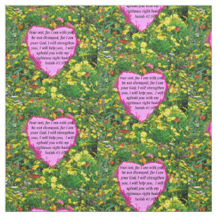 ISAIAH 41:10 WILDFLOWER PHOTO DESIGN FABRIC