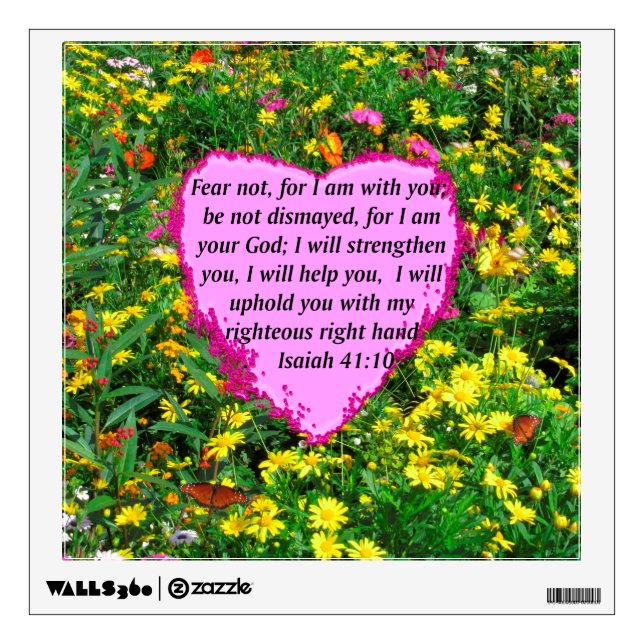 ISAIAH 41:10 WILDFLOWER PHOTO DESIGN WALL DECAL (Front)