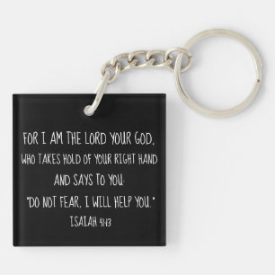 Isaiah 41:13 Bible Verse Print Reversible Keychain