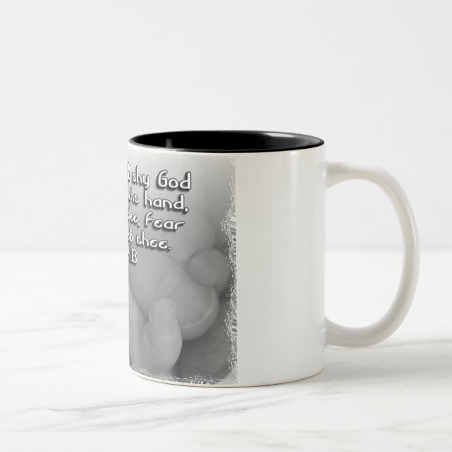 Isaiah 41:13 FEAR NOT - I WILL HELP THEE Two-Tone Coffee Mug (Right)