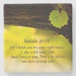 Isaiah 41:13  I Hold You By Your Right Hand— Bible Stone Coaster at Zazzle