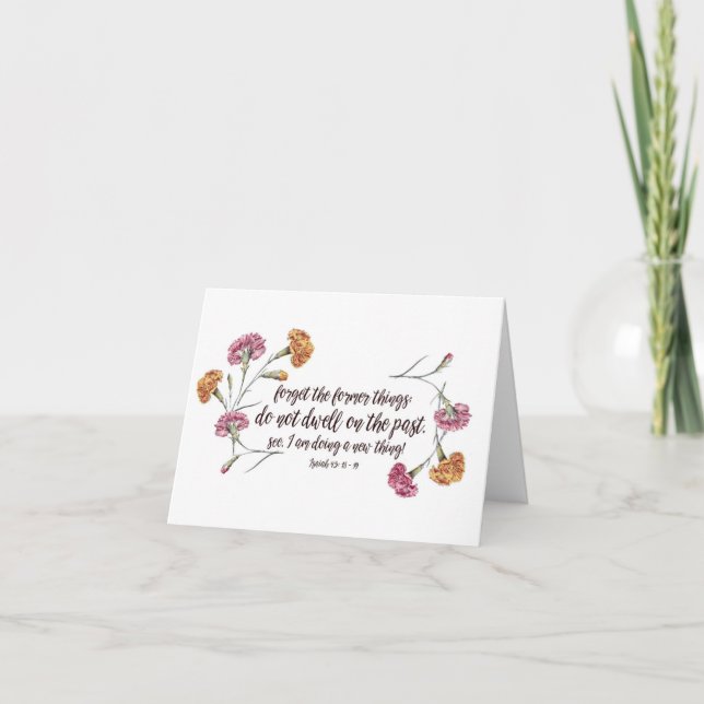 Isaiah 43:18-19 holiday card (Front)