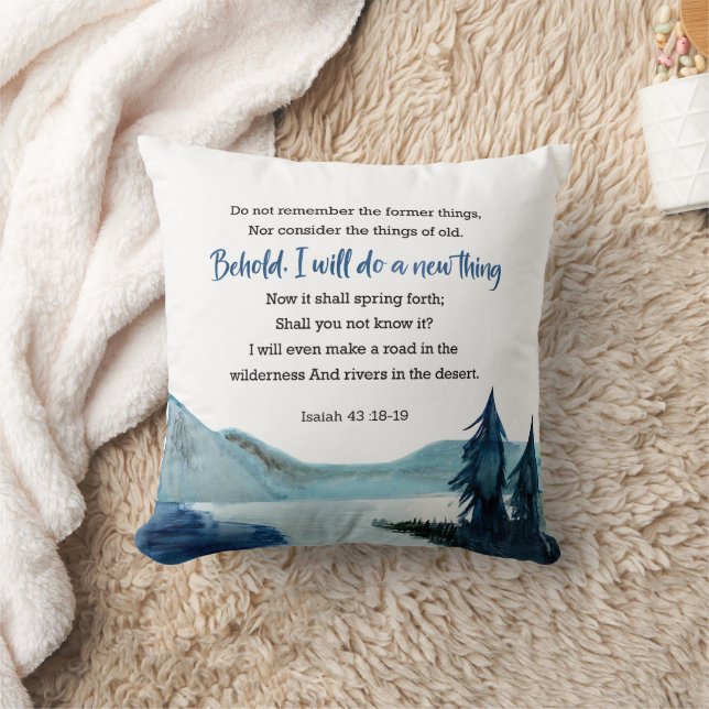 Isaiah 43:18-19 throw pillow (Blanket)