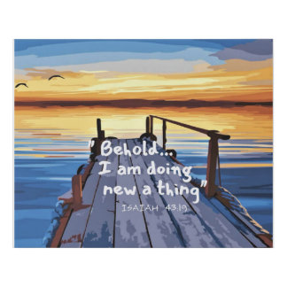 Isaiah 43:19 Bible Verse Faux Canvas Print