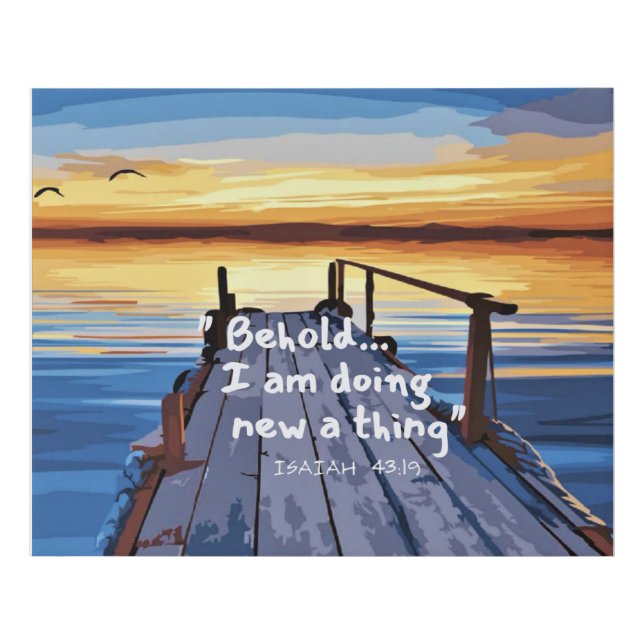 Isaiah 43:19 Bible Verse Faux Canvas Print (Front)