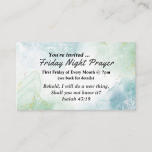 Isaiah 43:19 I will do a new thing Church Flyer Business Card