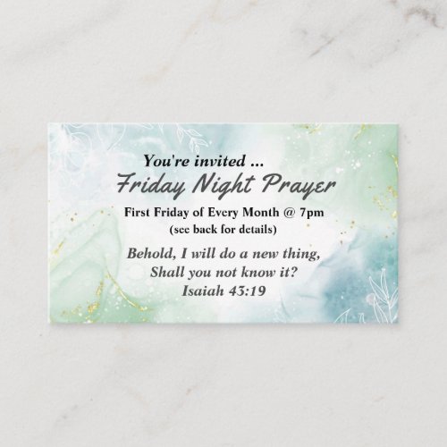 Isaiah 4319 I will do a new thing Church Flyer Business Card