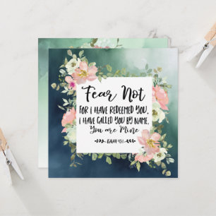 Isaiah 43:1 Fear Not Bible Verse Christian Card