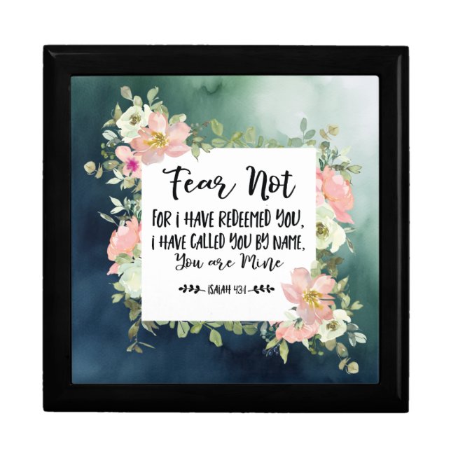 Isaiah 43:1 Fear Not For I Have Redeemed You Bible Gift Box (Front)