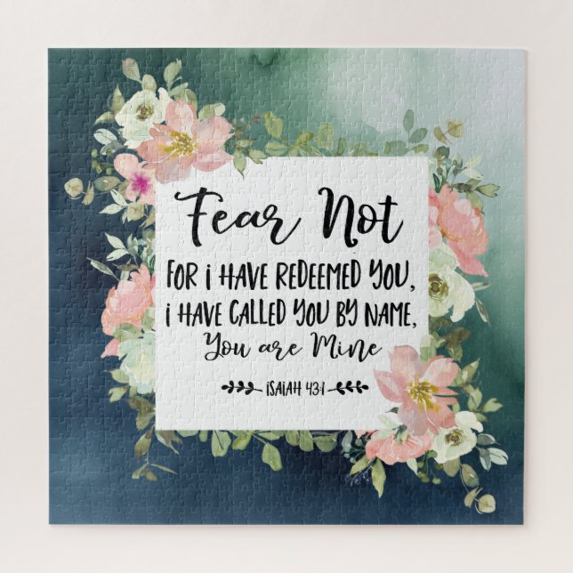 Isaiah 43:1 Fear Not For I Have Redeemed You Bible Jigsaw Puzzle (Vertical)