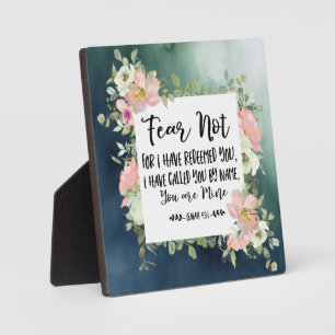 Isaiah 43:1 Fear Not For I Have Redeemed You Bible Plaque