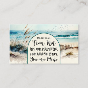 Isaiah 43:1 Fear not for I have redeemed you Ocean Business Card