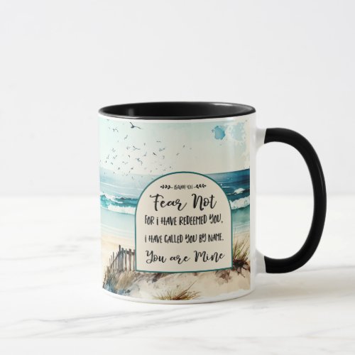 Isaiah 431 Fear not for I have redeemed you Ocean Mug