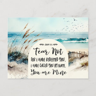 Isaiah 43:1 Fear not for I have redeemed you Ocean Postcard