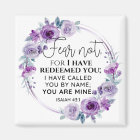 Isaiah 43:1 Fear not I have Redeemed you Floral