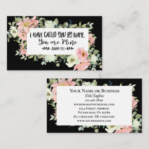 Isaiah 43:1 I Have Called You by Name Bible Verse Business Card