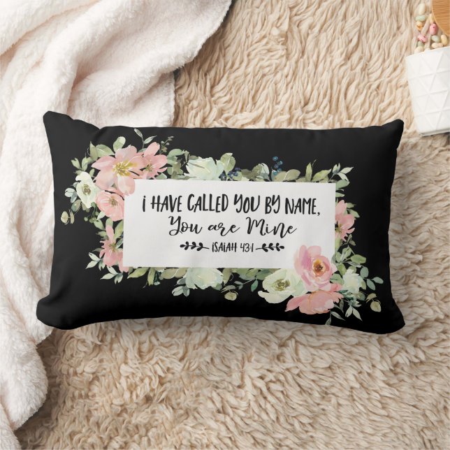 Isaiah 43:1 I Have Called You by Name Bible Verse  Lumbar Pillow (Blanket)