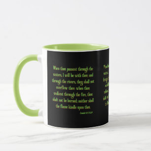 Isaiah 43:2 KJV Bible Scripture Two-Tone Mug